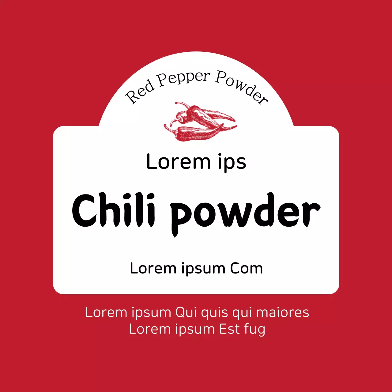  Label makanan bergambar merah