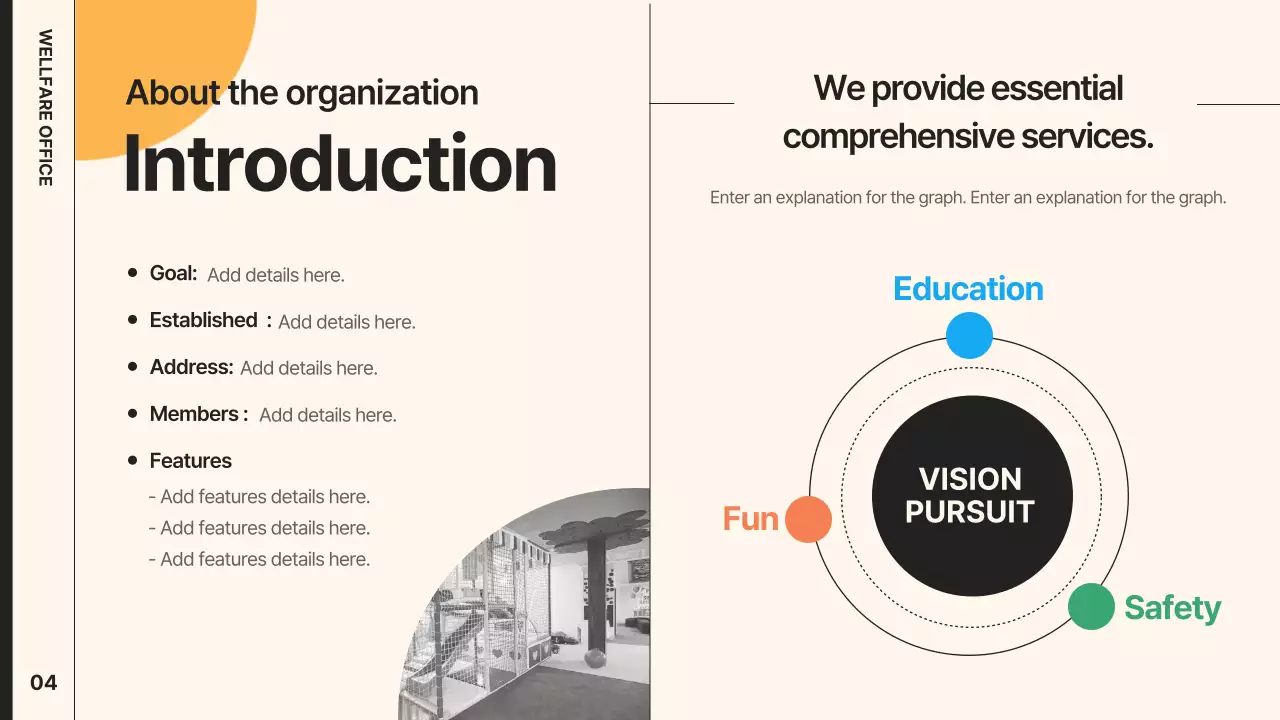 베이지 모던 복지 보고서 문서 프레젠테이션