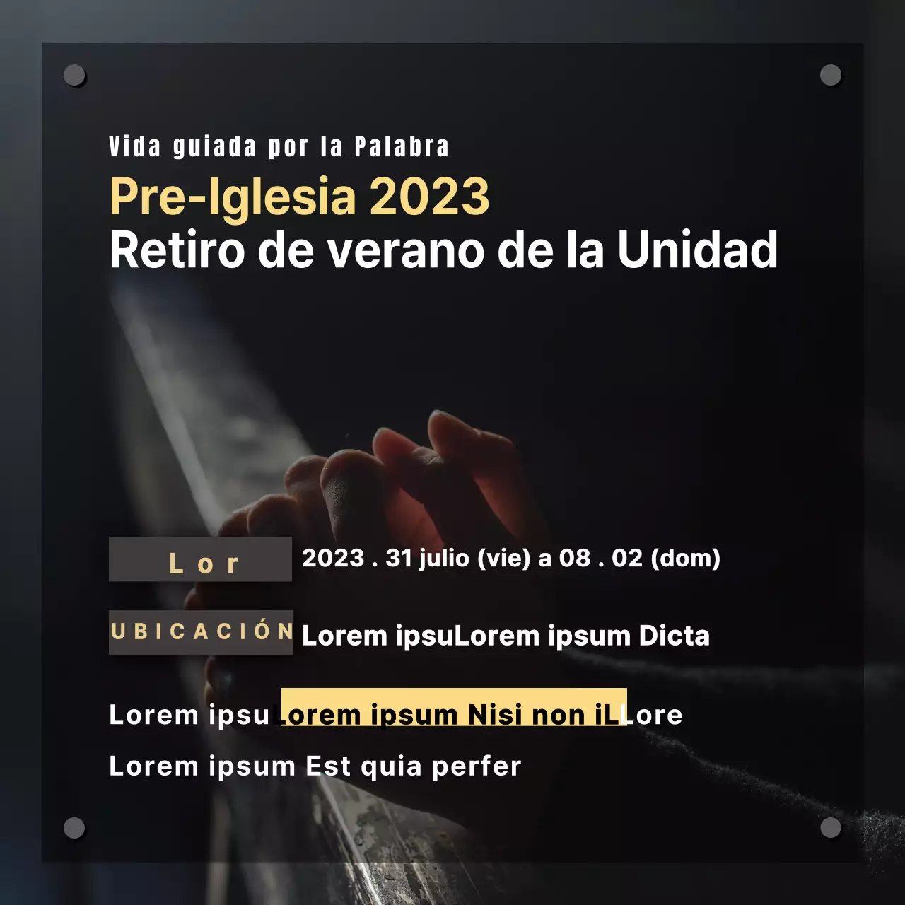 Retiro de verano de la Iglesia