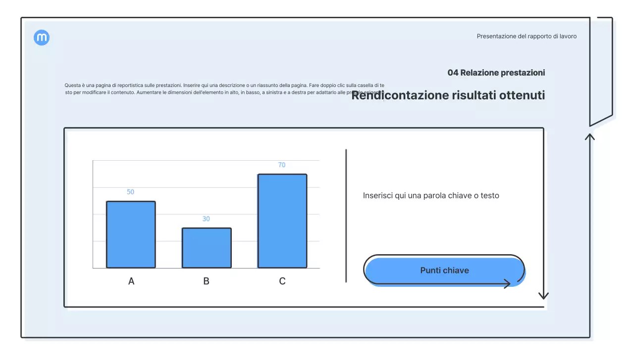 Forme puntiformi con frecce azzurre kit di presentazione aziendale