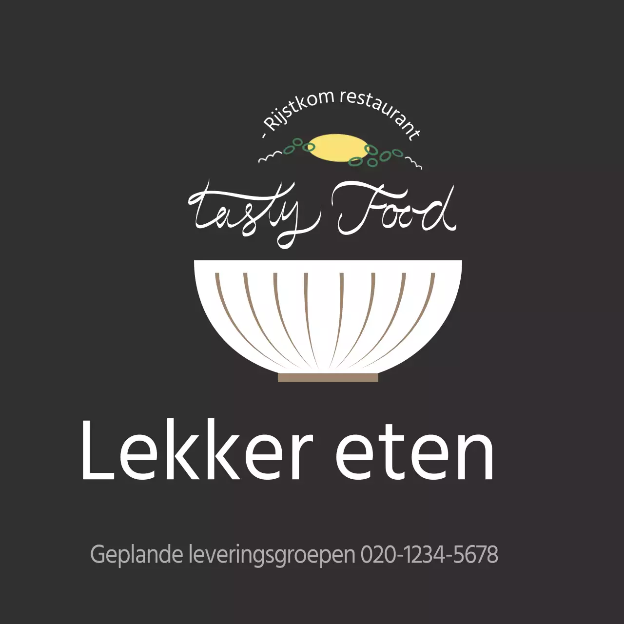 Zwarte eenvoudige rijstkom Bento-sticker