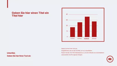 Rotes sauberes Konzept Balkendiagramm Design