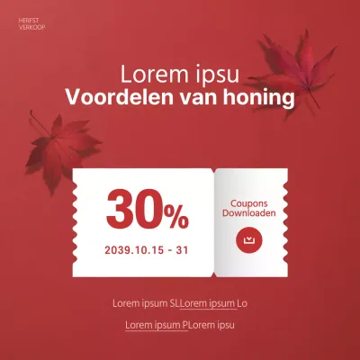 Honingsaanbieding voor evenementen in oktober