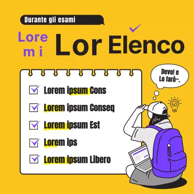 La lista di licenziamento del college giallo e viola