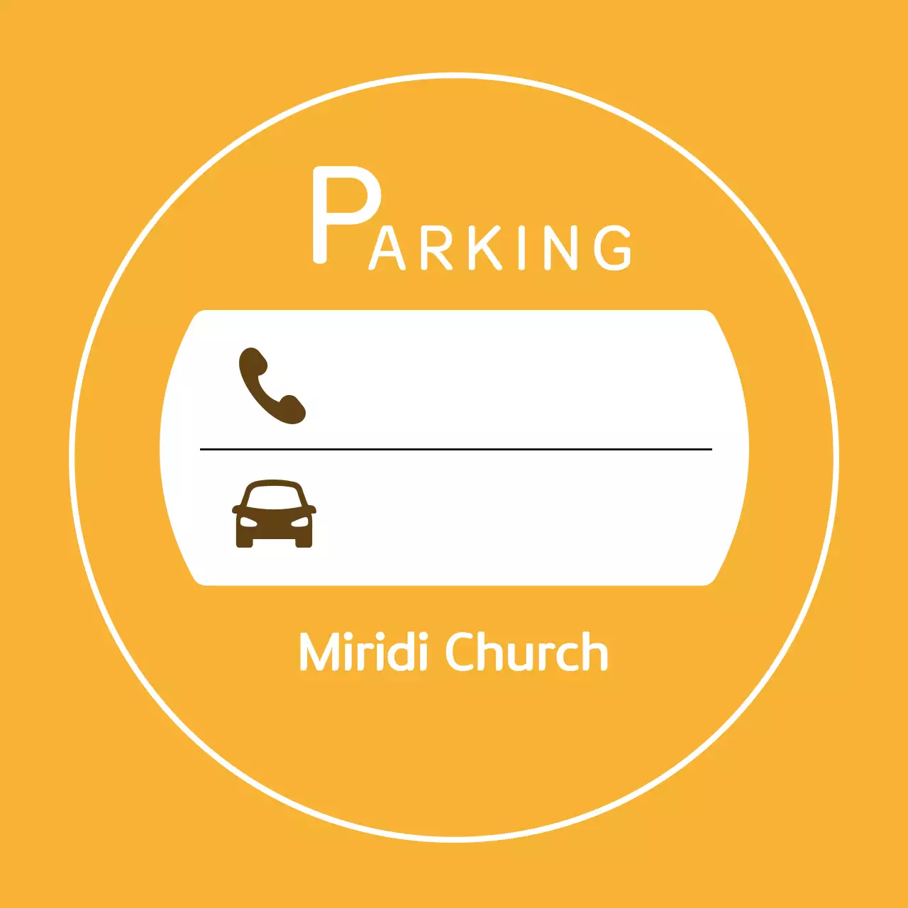 Yellow Illustrated Parking License Plate Guide