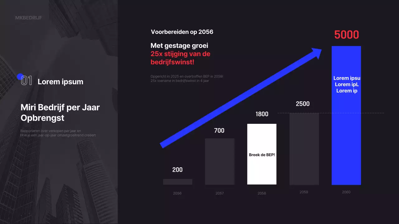 Eenvoudig zakelijk infografisch rapport in zwart en blauw