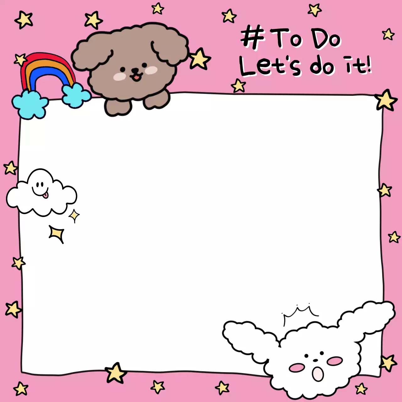 Pink Cute To-Do Planner Social Media Post