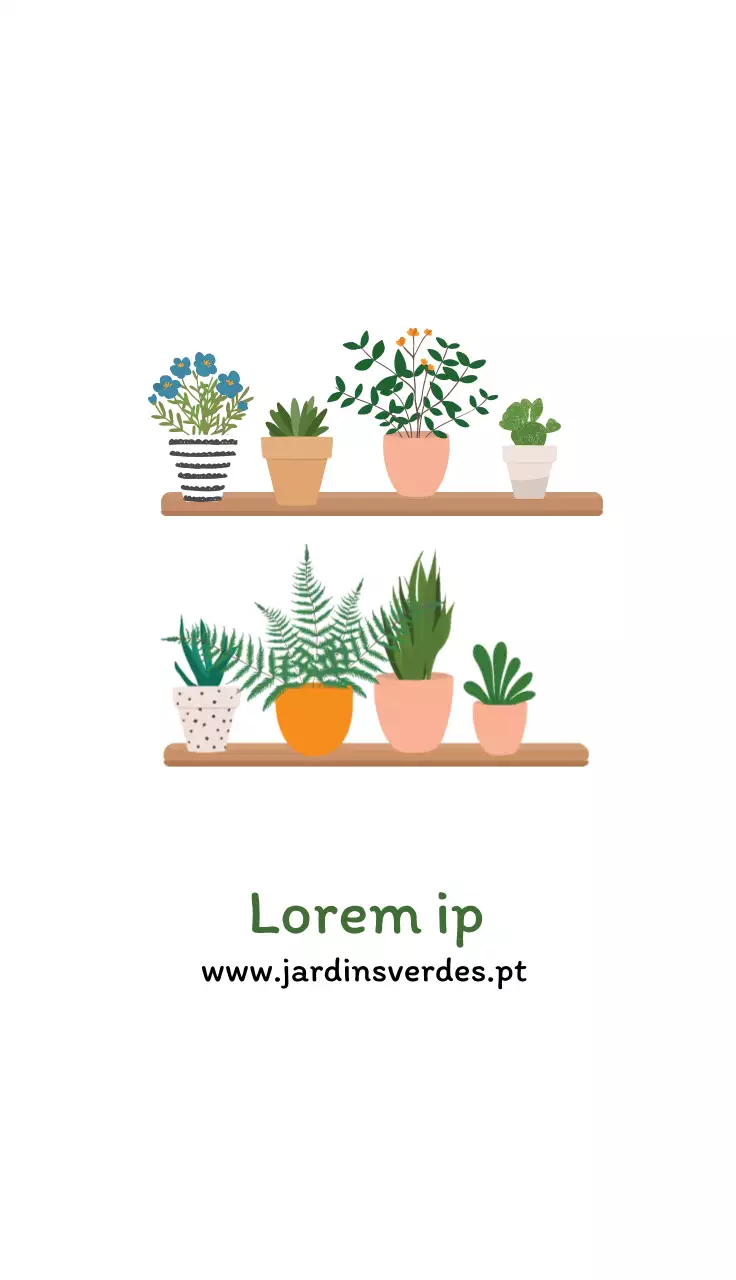 Ilustração branca de um jardim botânico limpo