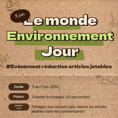 Journée de l'environnement avec une texture de papier vert et brun