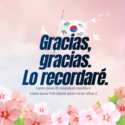 Gradiente rosa Día del Recuerdo