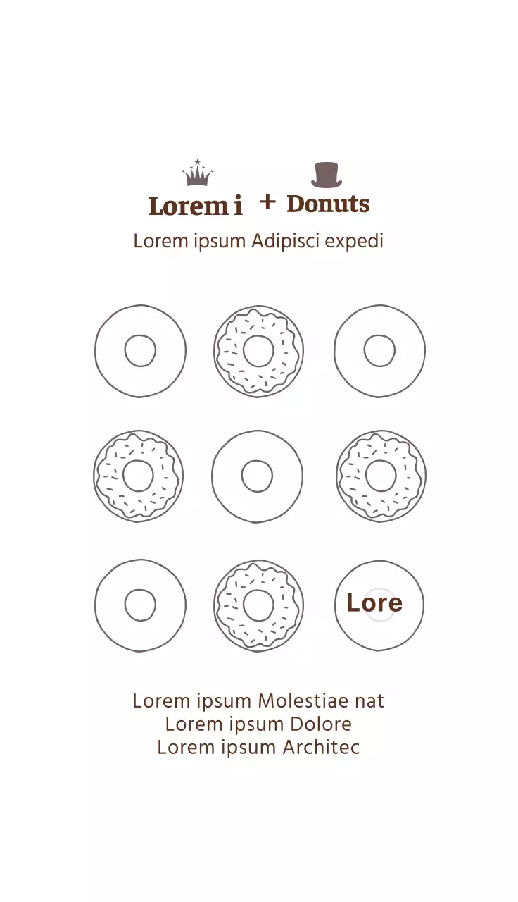 Bruin-wit geïllustreerde bakkerijbon