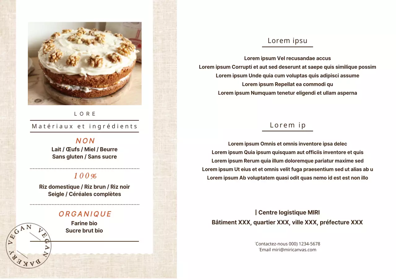 Carte postale brune sur le thème de la boulangerie