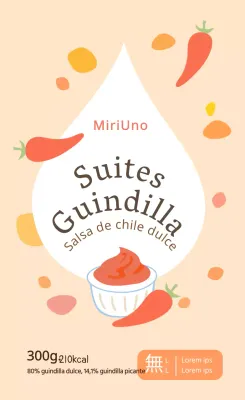 Bonitas pegatinas beige para salsas