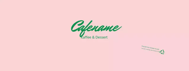 Rosa Grün Saubere englische Beschriftung