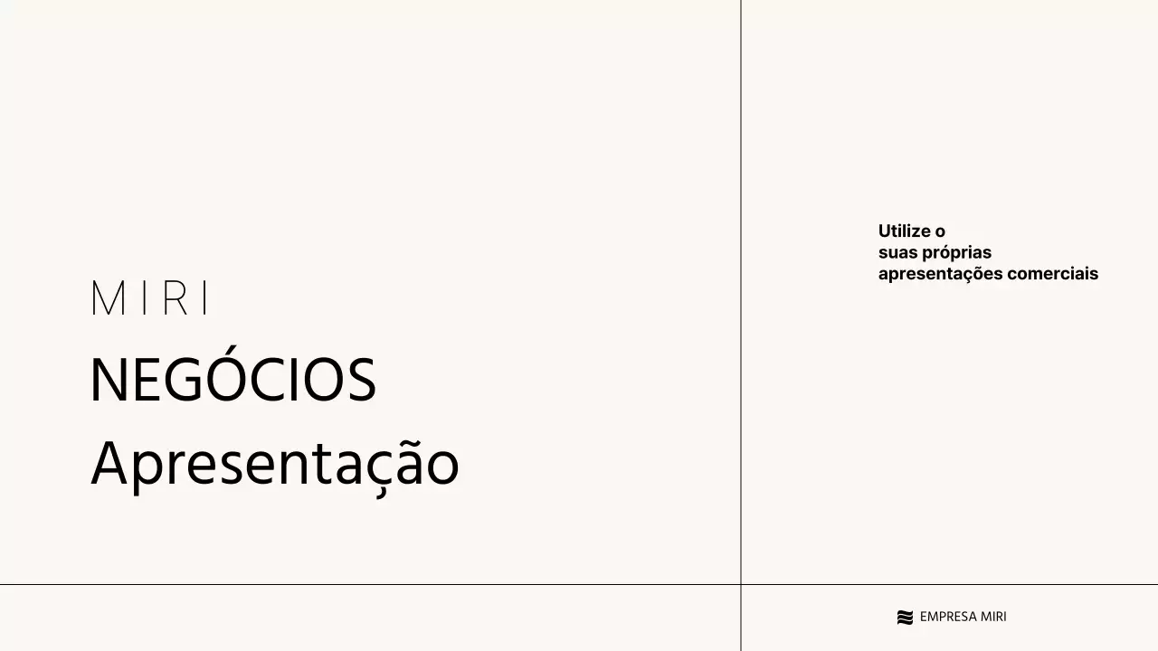 Apresentação empresarial simples em bege