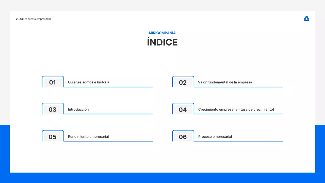 Kit de presentación de propuestas de negocio limpio e intuitivo en azul y gris claro