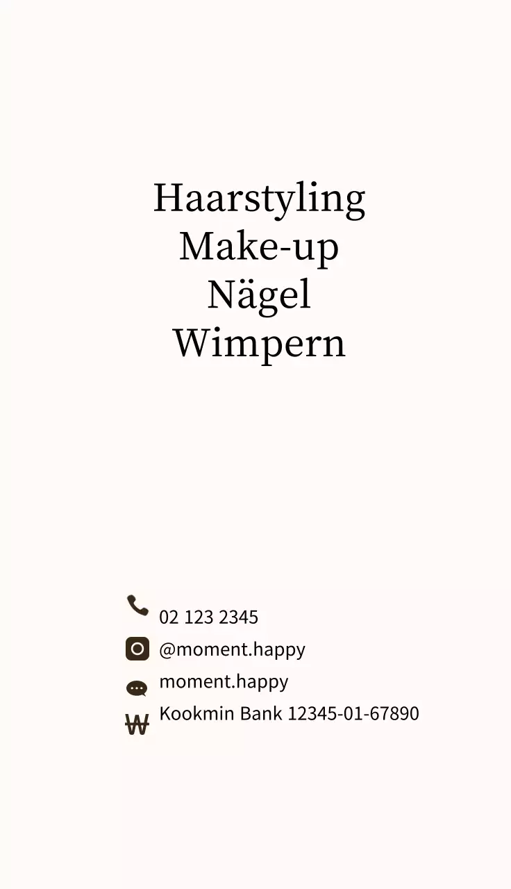 Mauve Elfenbein Einfacher Schriftzug Beauty