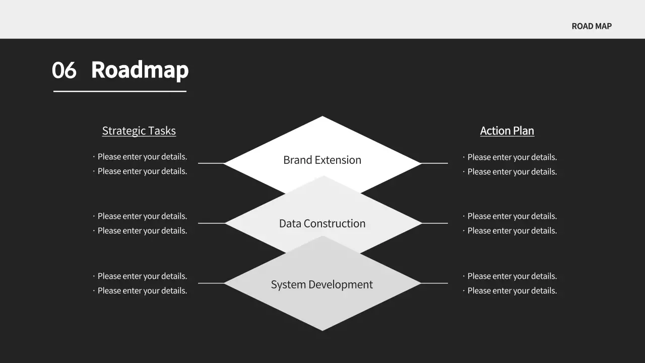 A simple company profile in black and white