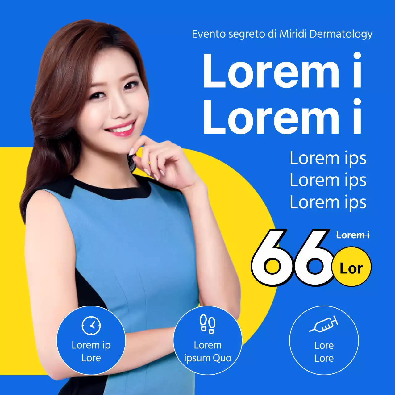 Eventi di innesto di grasso in armonia blu e gialla