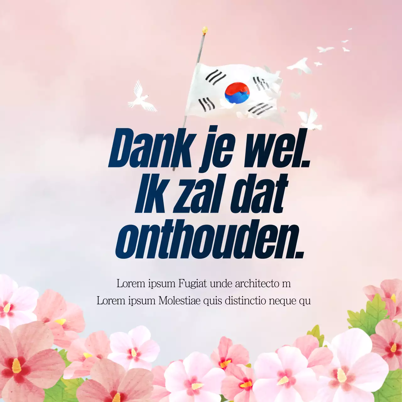 Roze kleurverloop Dodenherdenking