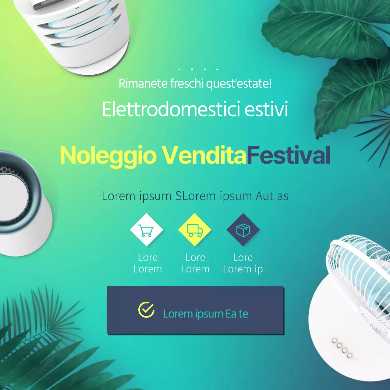 Sconti estivi sul noleggio di elettrodomestici