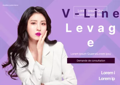 Une affiche colorée de chirurgie plastique violette