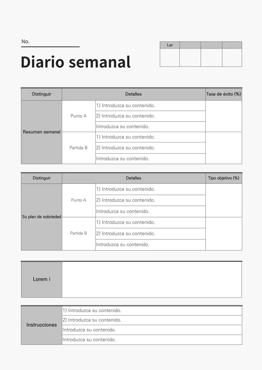Documentación del informe semanal gris