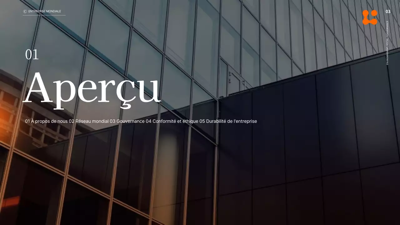 Business ESG Sustainability Report in Orange