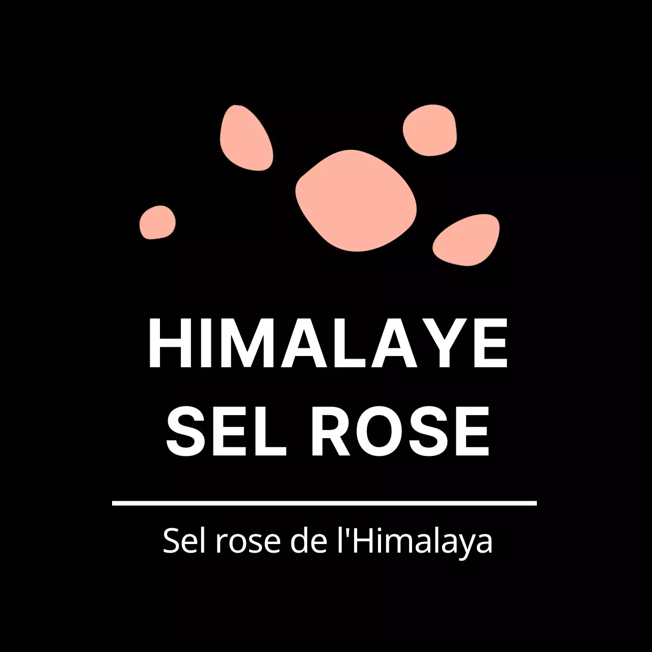 Sel rose de l'Himalaya autocollant pour étiquettes d'accompagnement simples et noires