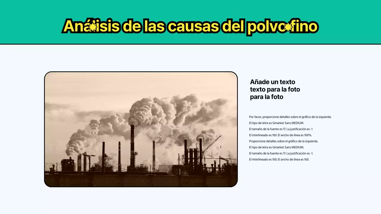 Plantilla de partículas medioambientales