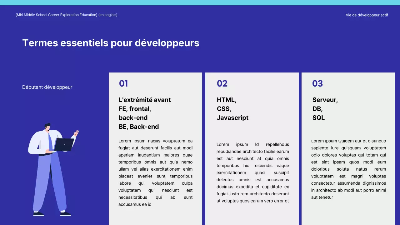 Formation à l'exploration des carrières pour les développeurs