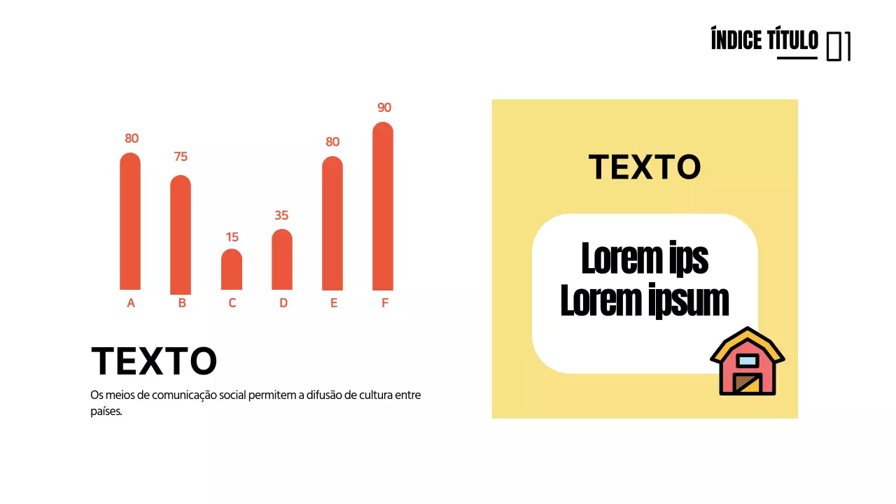Gráfico concetual giro em cor de laranja