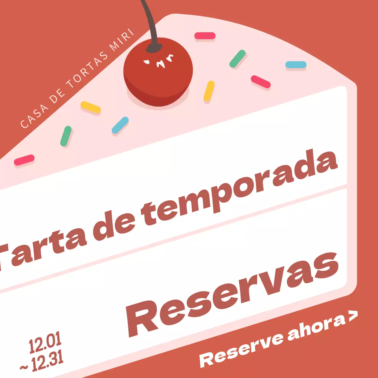 Información previa a la reserva para esta bonita pastelería con un fondo de tarta rosa en trozos