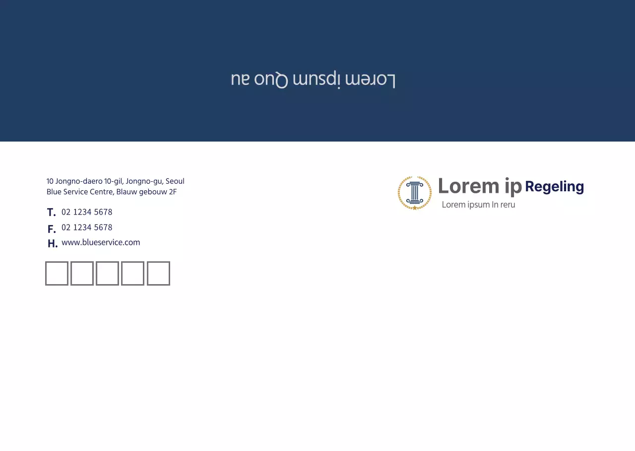 Marineblauw modern advocatenkantoor