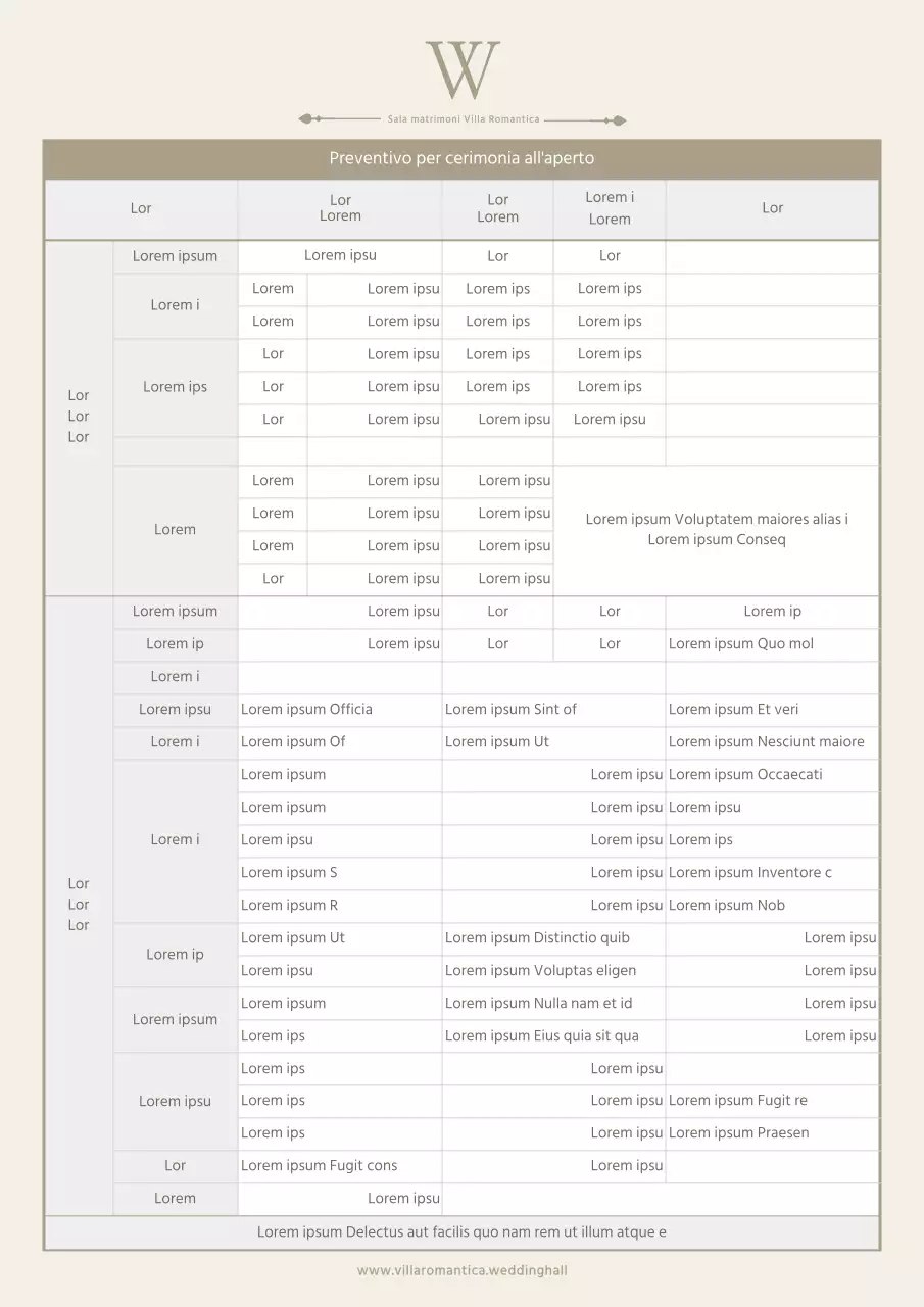 Beige Sala matrimoni di lusso Matrimonio all'aperto Citazioni di matrimonio DocumentazioneDocumentazione