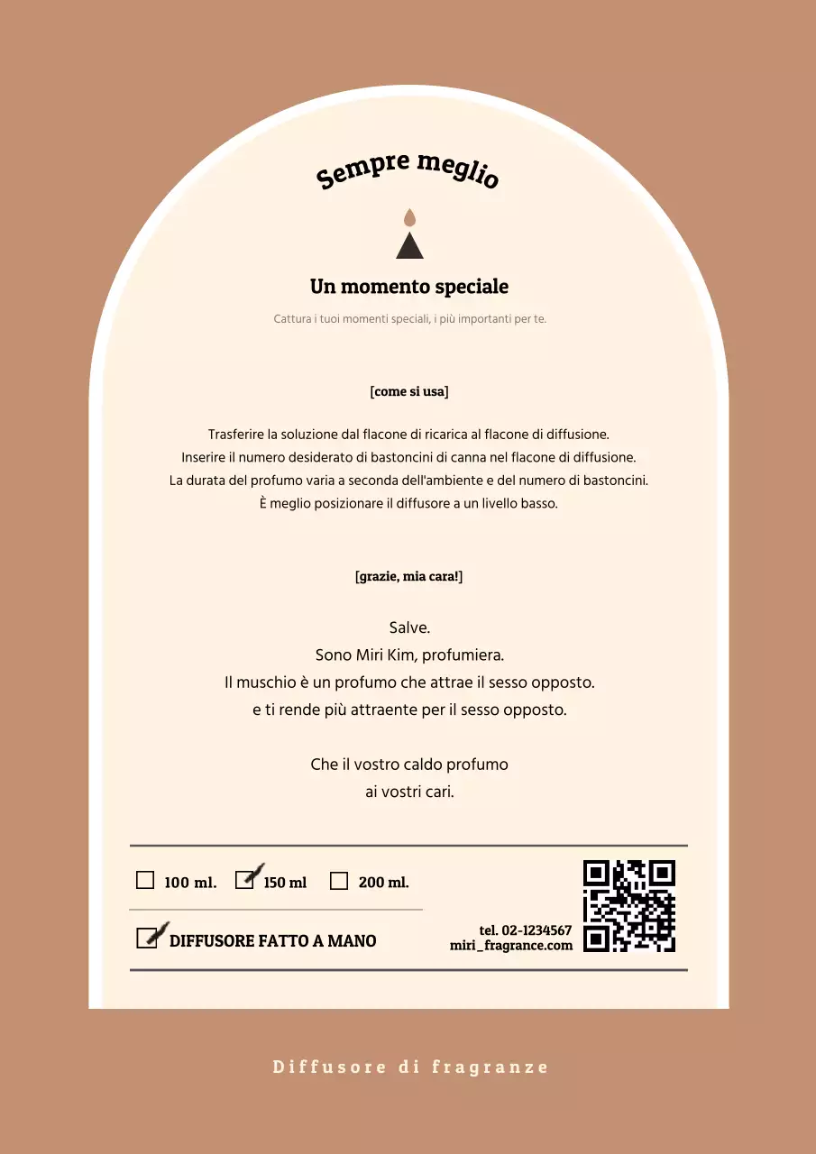 Design manuale del diffusore elegante e foto-accentuato