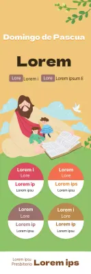 Amarillo ilustración linda iglesia Pascua acción de gracias servicio de promoción