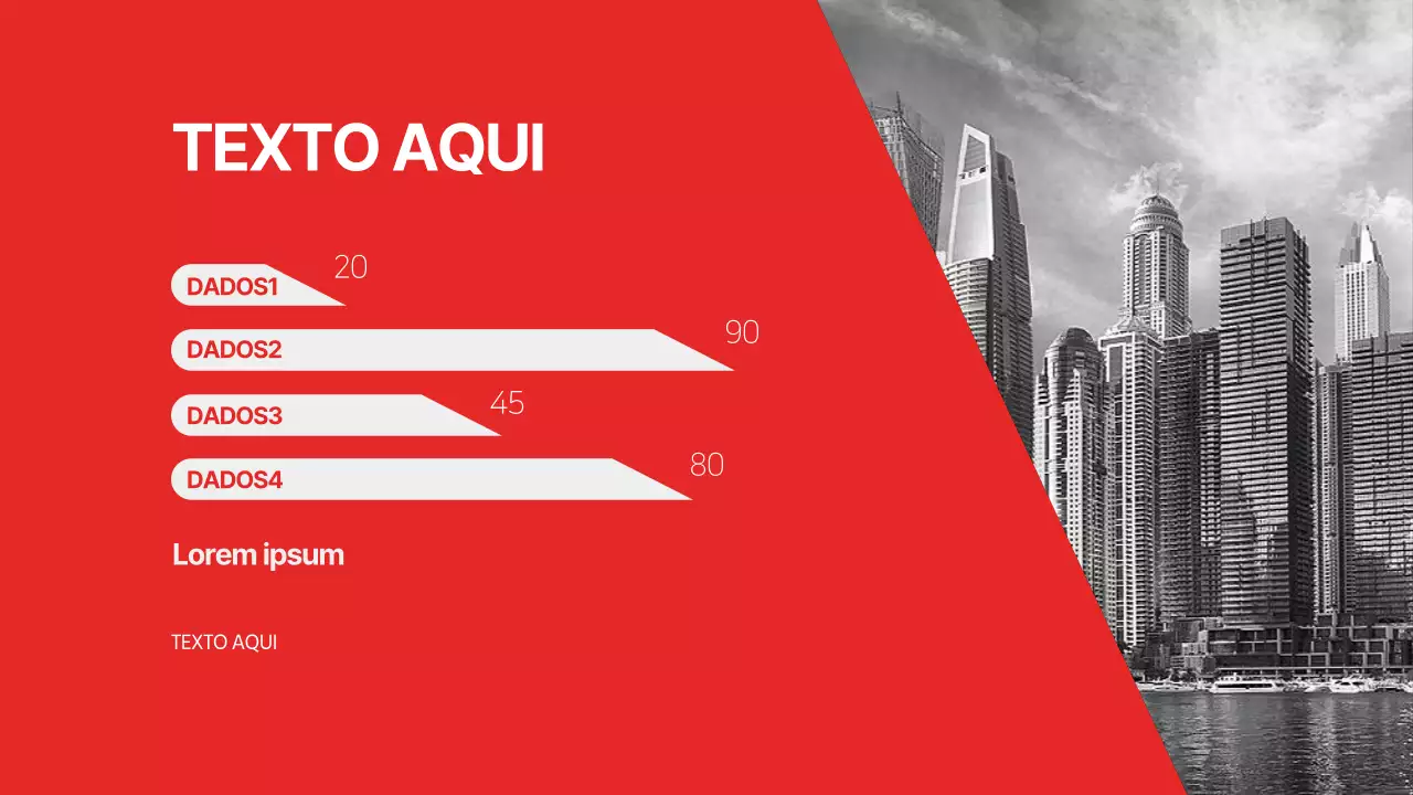 Um gráfico simples a vermelho