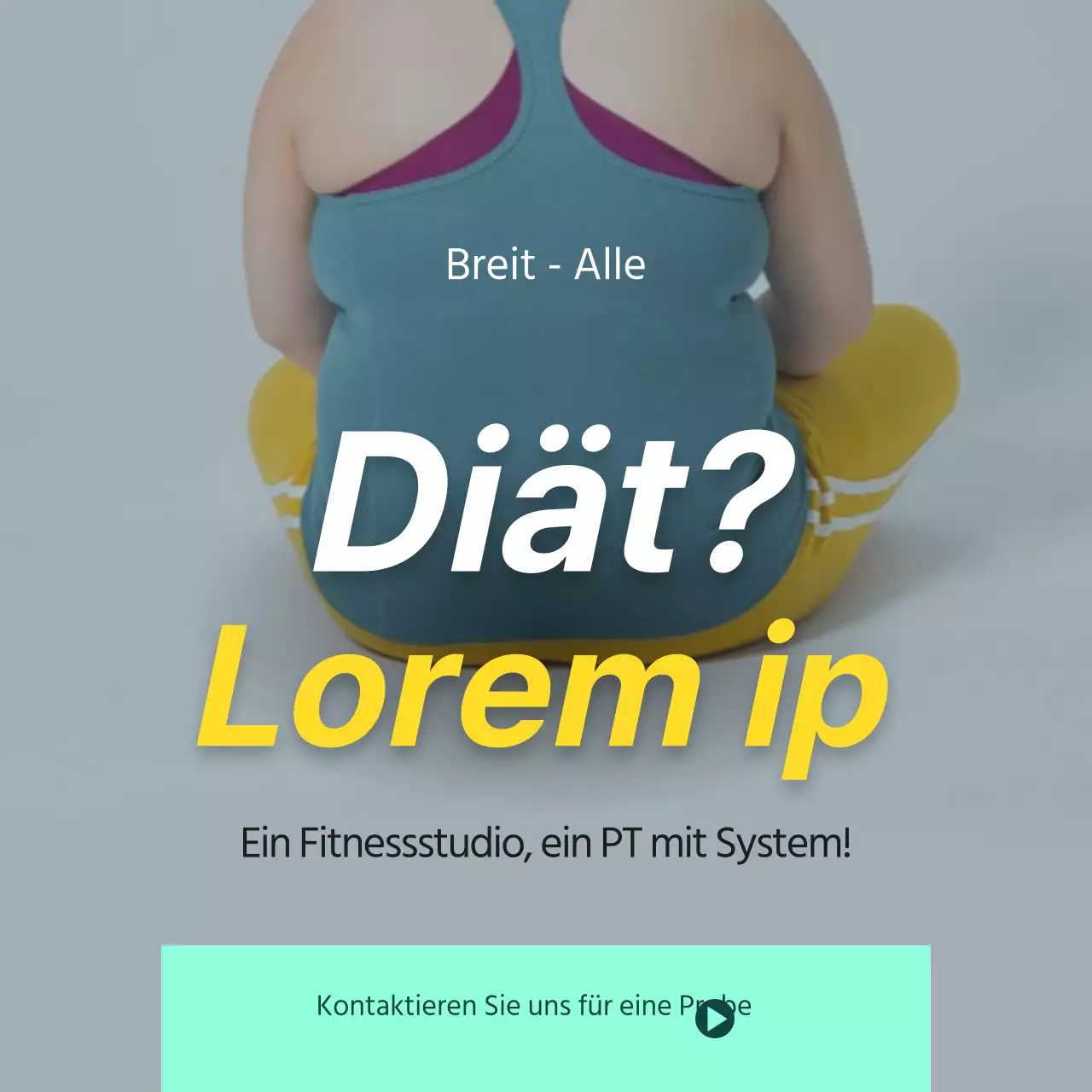 Verwenden Sie gelbe und grüne Fotos, um für Ihre Ernährung zu werben