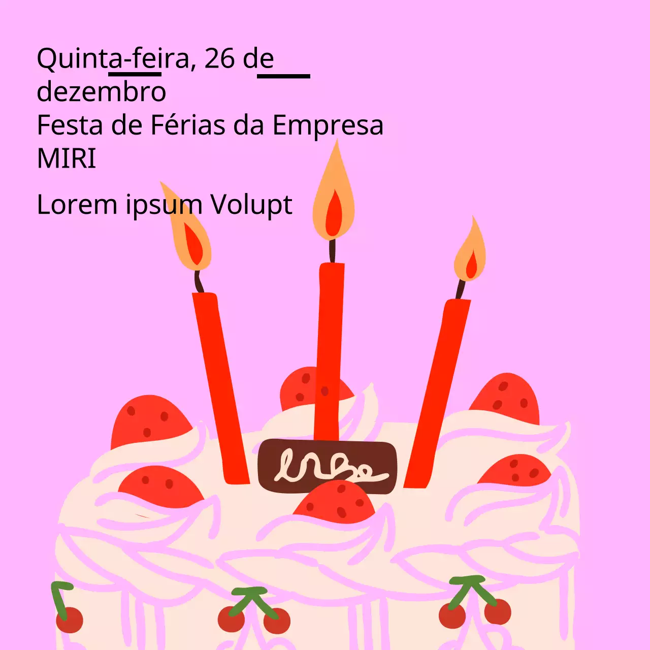 Um post sobre uma festa de Ano Novo kitsch em cor-de-rosa e vermelho
