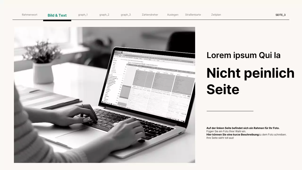 Einfache Geschäftspräsentation in Beige