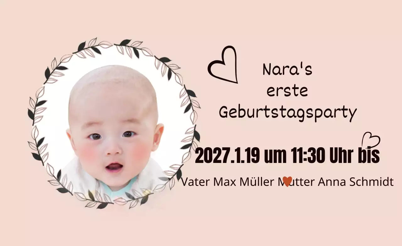 Erste Geburtstagsfeier