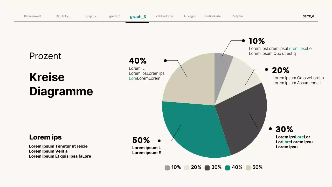 Einfache Geschäftspräsentation in Beige