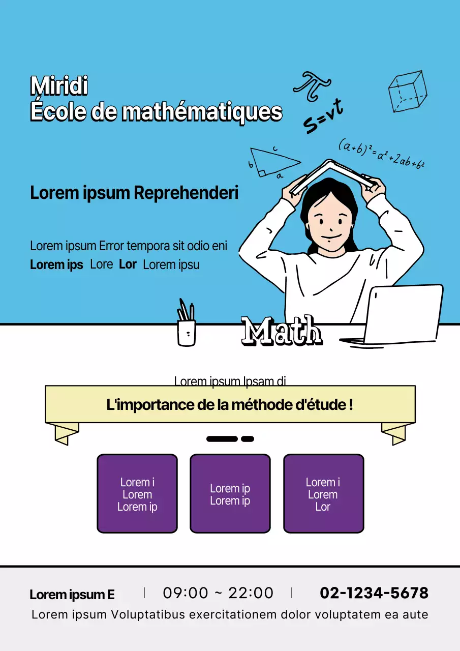 École de mathématiques bleues