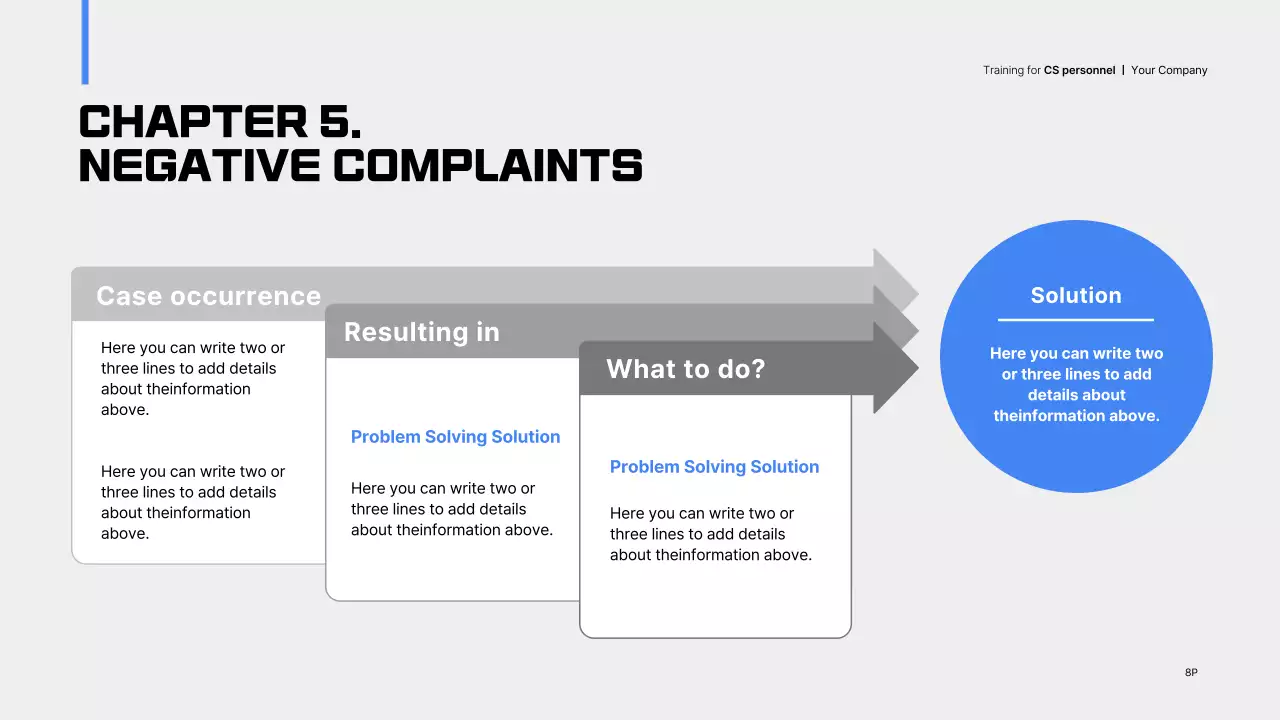 Blue Professional Customer Training Guide Presentation