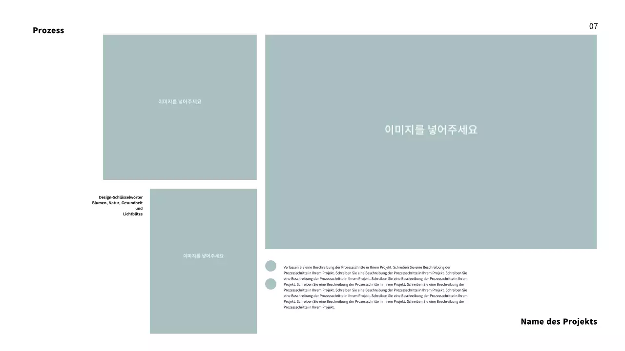 Portfolio mit sauberem Layout