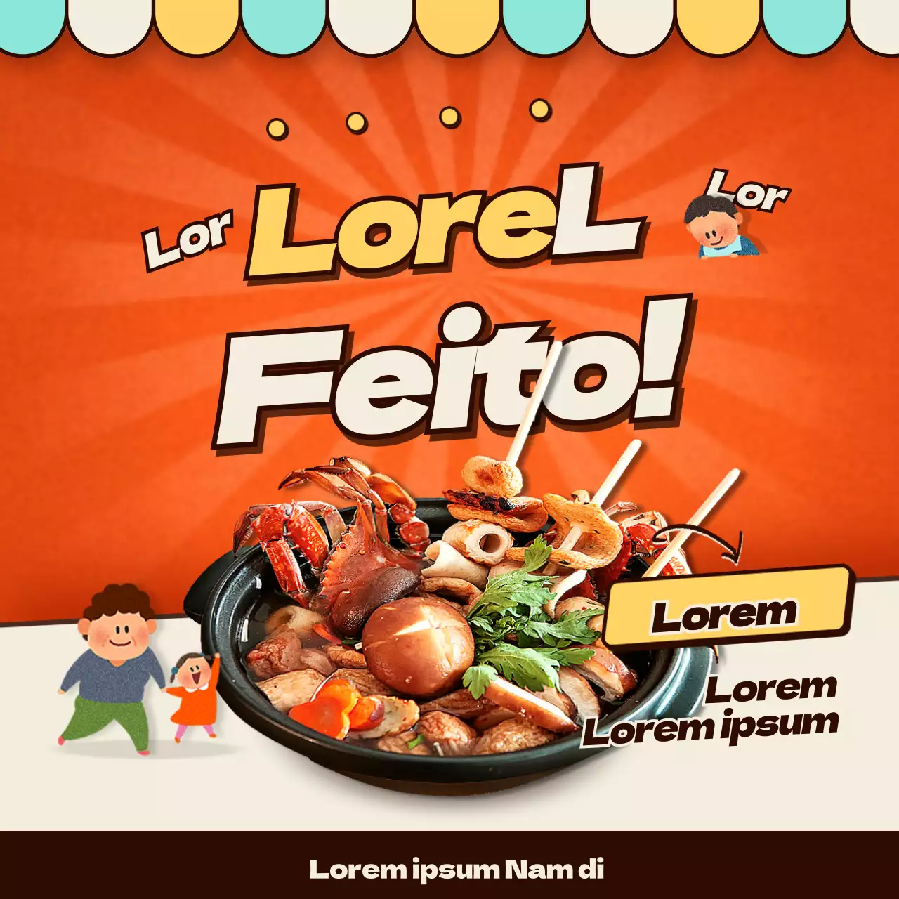 Sinalética concetual do mercado laranja