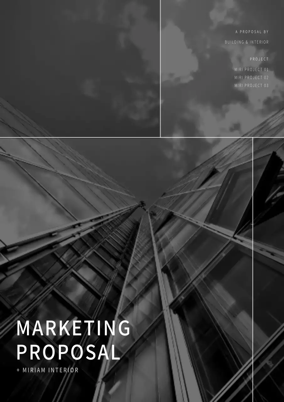 黒 モダン ビジネス 企画書 文書フォーム