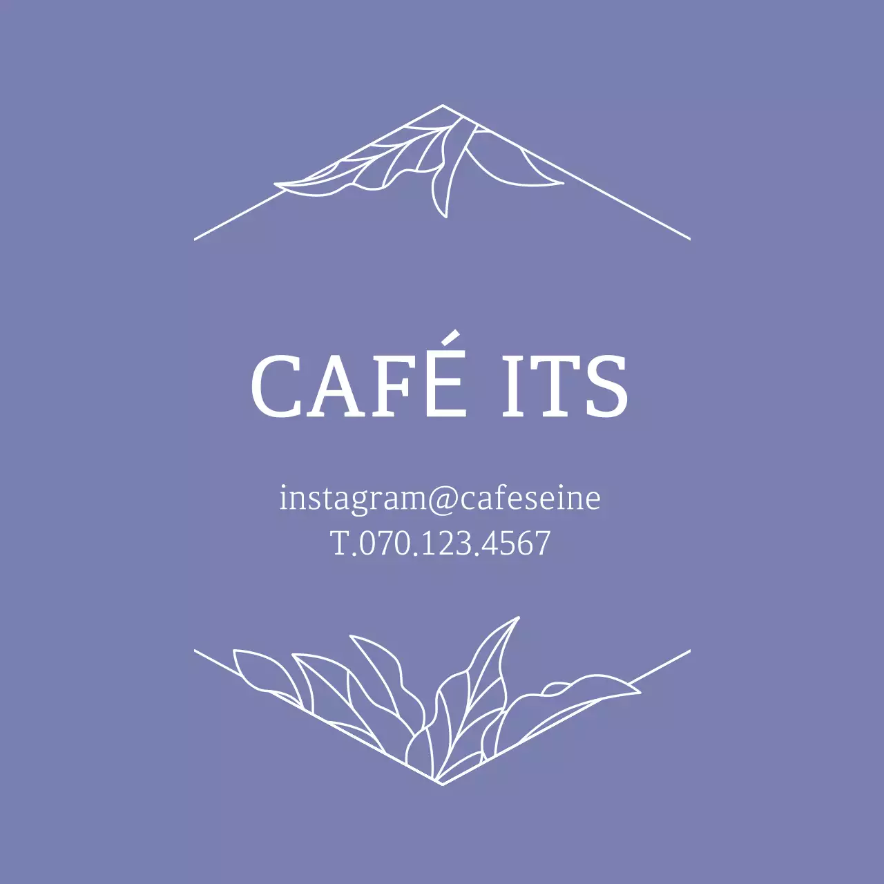 Kafe Ilustrasi Sederhana berwarna ungu muda