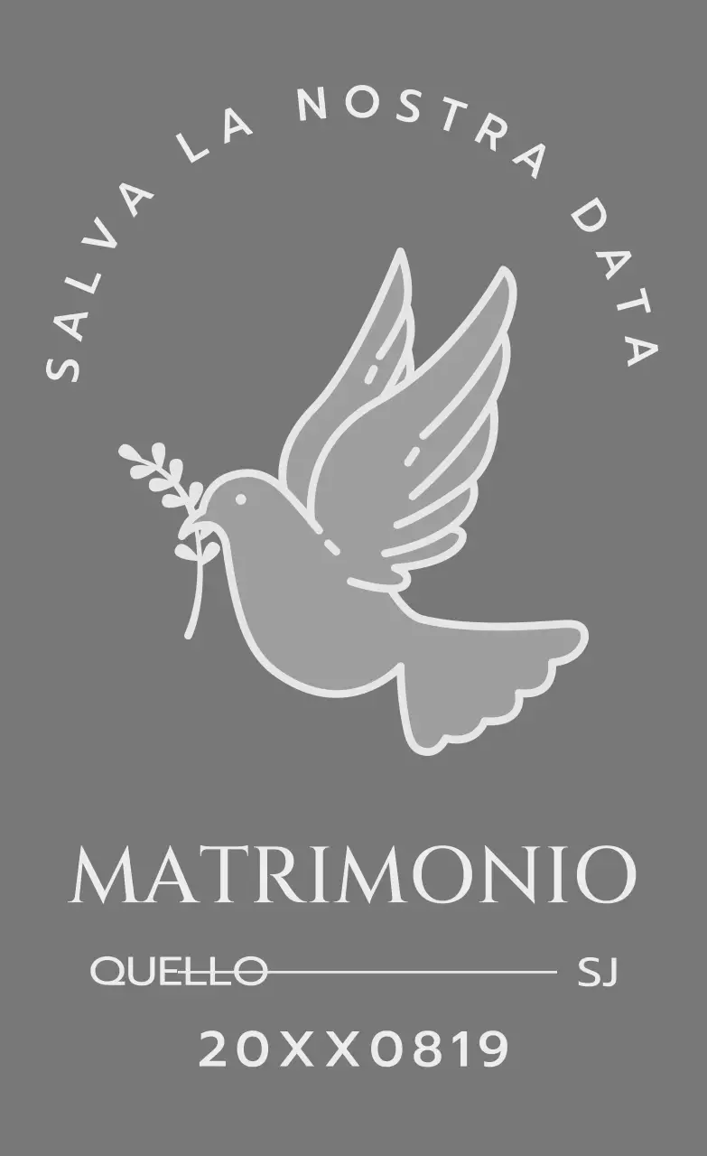 Per partecipazioni di nozze con illustrazioni floreali e di uccelli in grigio scuro